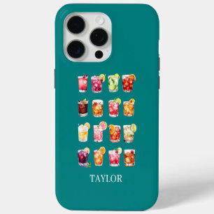 Coque iPhone 15 Pro Max Cocktails à gogo Monogrammés