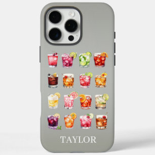Coques iPhone 16 Pro Max Cocktails à gogo Monogrammés