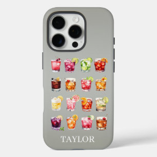 Coques iPhone 16 Pro Cocktails à gogo Monogrammés