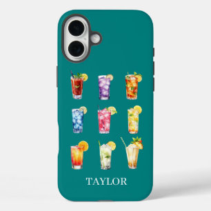Coques iPhone 16 Plus Cocktails Cocktails Cocktails Monogrammés