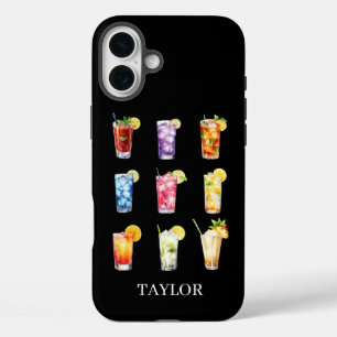 Coques iPhone 16 Plus Cocktails Cocktails Cocktails Monogrammés