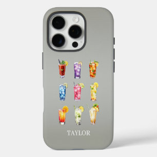 Coques iPhone 16 Pro Cocktails Cocktails Cocktails Monogrammés