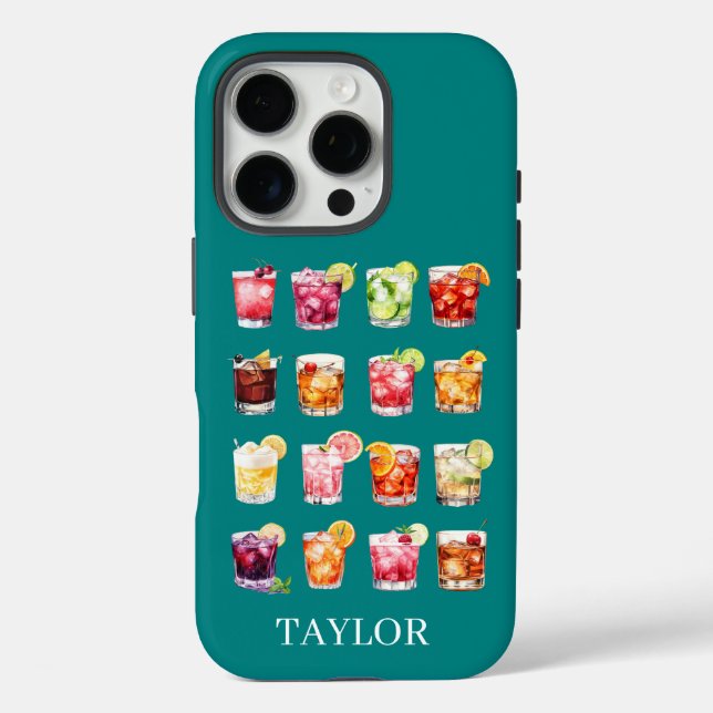 Coques Case-Mate iPhone Cocktails Galore Monogrammed (Verso)