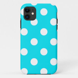 Coque Case-Mate Pour iPhone Code hexadécimal cyan pois 00E3F4