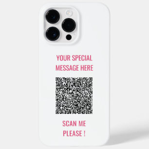 Coque Pour Pour iPhone 14 Pro Max Code QR personnalisé et texte votre propre design 