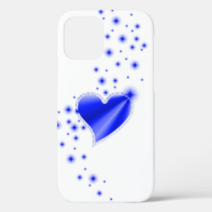 Coques Pour iPhone Coeur arc-en-ciel bleu avec étoiles