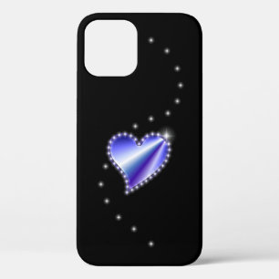 Case-Mate iPhone Case Coeur arc-en-ciel violet avec étoiles sur noir