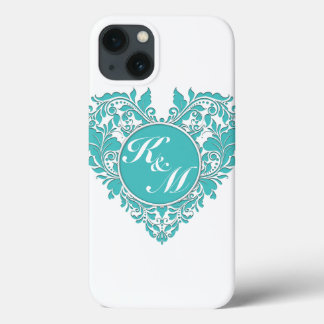 Etui iPhone Case-Mate Coeur Damas bleu et blanc de HeartParty