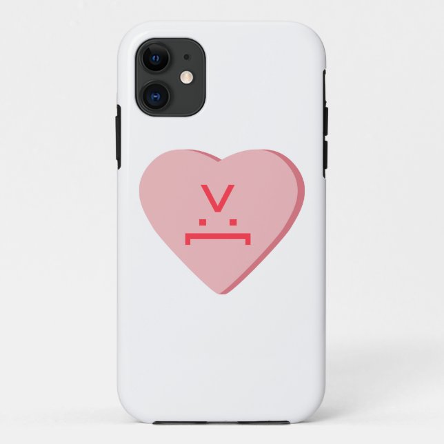 Coques Case-Mate iPhone Coeur de bonbons - Visage diabolique (Dos)
