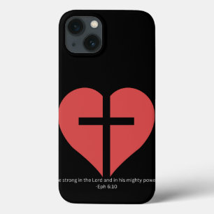 Case-Mate iPhone Case Coeur de foi Cross Téléphone Case - Ephésiens 6:10