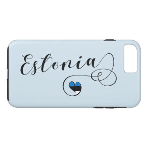 Coque iPhone 8 Plus/7 Plus Coeur Estonie Téléphone mobile, estonien