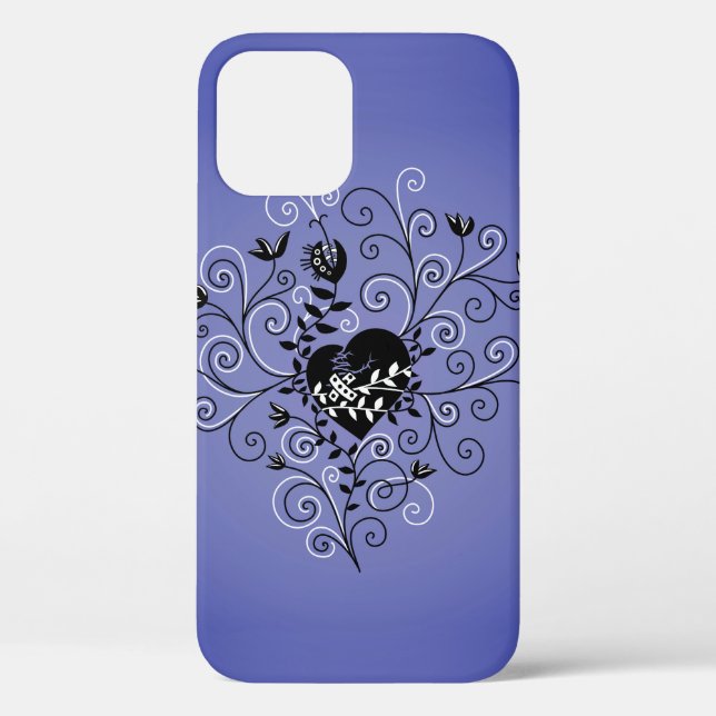 Coques Case-Mate iPhone Coeur Gothique Avec Bande-Aid Violet (Verso)