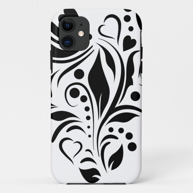 Coques Case-Mate iPhone Coeur noir (Dos)