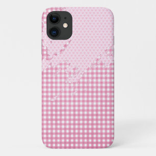 Case-Mate iPhone Case coeur rose abstrait sur en vichy