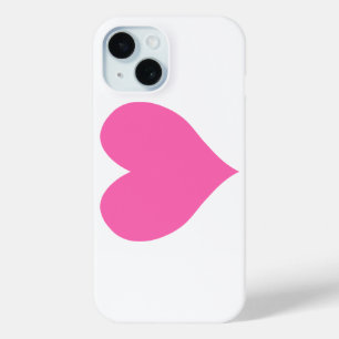 Coque Pour iPhone 15 Coeur rose chaud mignon