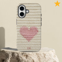 Cœur Rose Douce Broderie au Crochet sur Fil Person