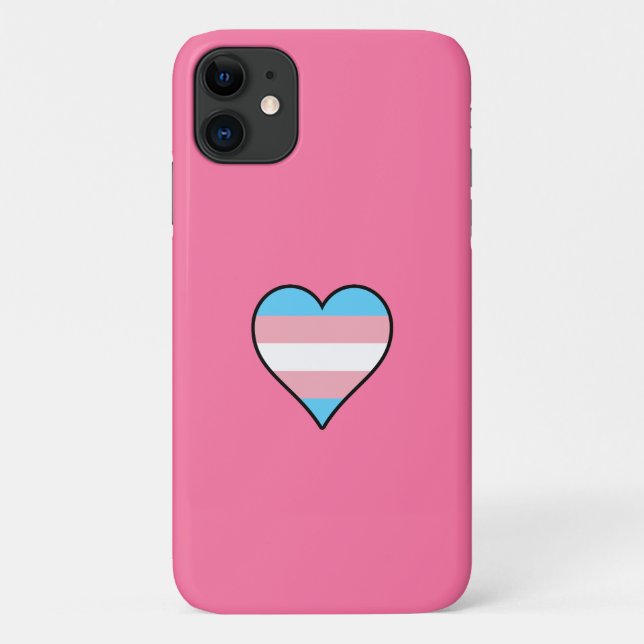 Coques Case-Mate iPhone Coeur Trans Pride (Dos)
