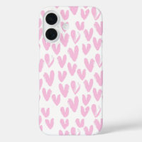 Coeurs Abstraits roses sur blanc