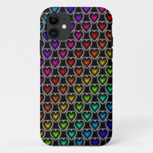 Coques Pour iPhone Coeurs arc-en-ciel