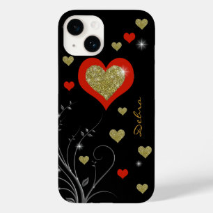 Coque Pour iPhone 14 Coeurs cool, mignons et girly