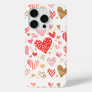 Coque iPhone 15 Pro Cœurs de la Saint-Valentin