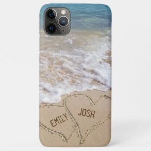 Case-Mate iPhone Case Coeurs de sable de plage avec des noms