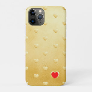 Case-Mate iPhone Case Coeurs d'or gothique sur couleur solide