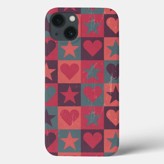 Coques Case-Mate iPhone Coeurs Et Étoiles Motif Rose (Verso)