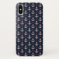 Coeurs et motif d'Ancres