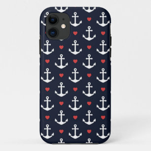 Coque Case-Mate Pour iPhone Coeurs et motif d'Ancres