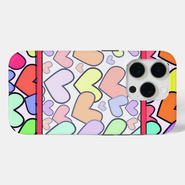 Coques Case-Mate iPhone cœurs mignons (Verso (horizontal))