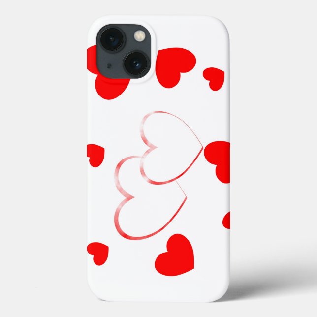 Coques Case-Mate iPhone Coeurs mignons - belle fille (Verso)