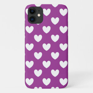 Case-Mate iPhone Case Coeurs polka blanc sur Cactus violet Fleur violet