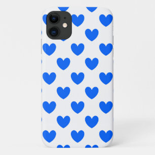 Case-Mate iPhone Case Coeurs polka bleu sur blanc
