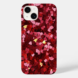 Coque Pour iPhone 14 Coeurs rose et rouge amour
