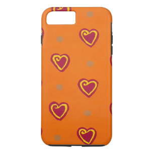 Coque iPhone 8 Plus/7 Plus Coeurs rouges