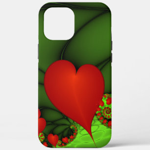 Case-Mate iPhone Case Coeurs rouges Lime vert Moderne Art Abstrait fract