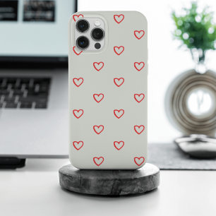 Coque iPhone 15 Pro Max Coeurs rouges Motif, mignonne, amour