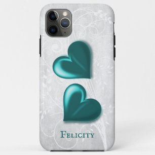 Case-Mate iPhone Case Coeurs turquoises Coque-coque iphone personnalisé