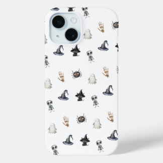 Coque Pour iPhone 15 Coffre téléphonique Motif Halloween mignonne