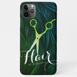 Case-Mate iPhone Case Coiffeuse Coiffeuse Beauté Green Ciseaux Or