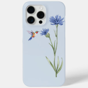 Coque iPhone 15 Pro Max Colibri et Cornflower