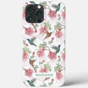 Case-Mate iPhone Case Colibri Fuchsia Aquarelle Floral Personnalisé