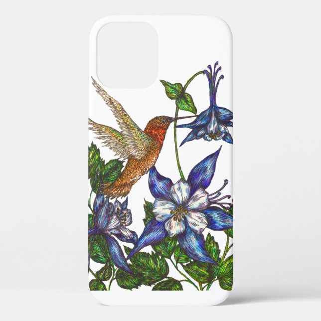 Coques Case-Mate iPhone Colibri roux et Columbine (Verso)