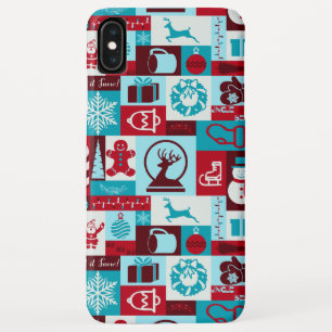 Case-Mate iPhone Case Collage de Noël (Rouge/Bleu)