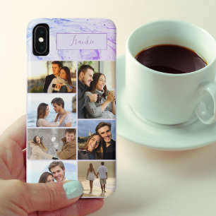 Case-Mate iPhone Case Collage de photos 7 personnalisées Indigo Violet M