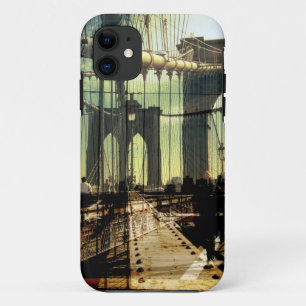 Coque iPhone 11 collage de pont de Brooklyn, NYC