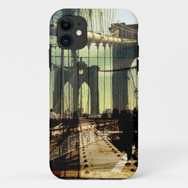 Coques Case-Mate iPhone collage de pont de Brooklyn, NYC (Dos)