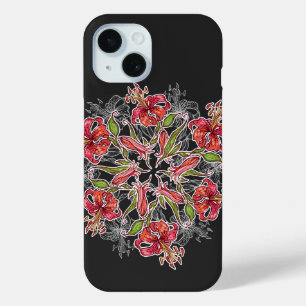 Coque Pour iPhone 15 Collage florissant de fleurs Lily