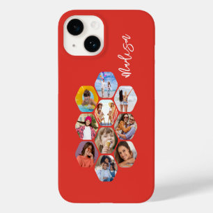 Coque Pour iPhone 14 Collage Multi Photo Simple Moderne Personnalisé
